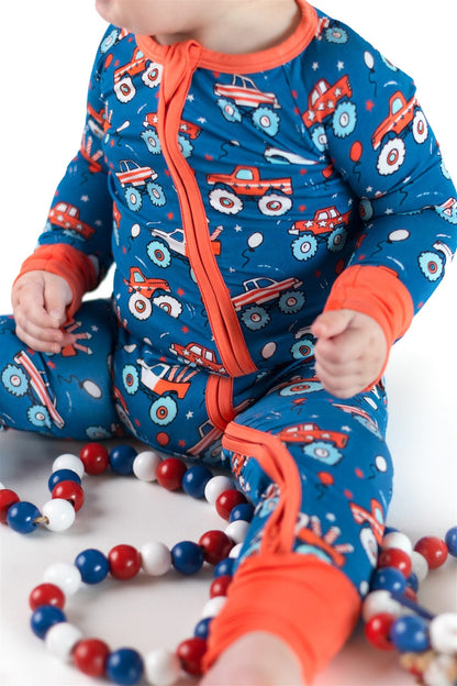 Monster Trucks & Rockets Bamboo Zippy