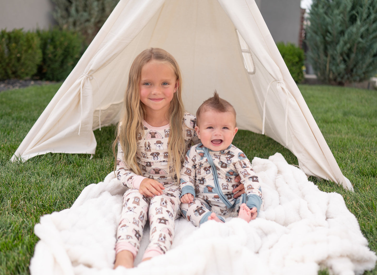 Camp Paws (Long Sleeve PJ) - Pink