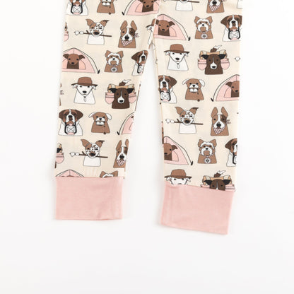 Camp Paws (Short Sleeve PJ) - Pink
