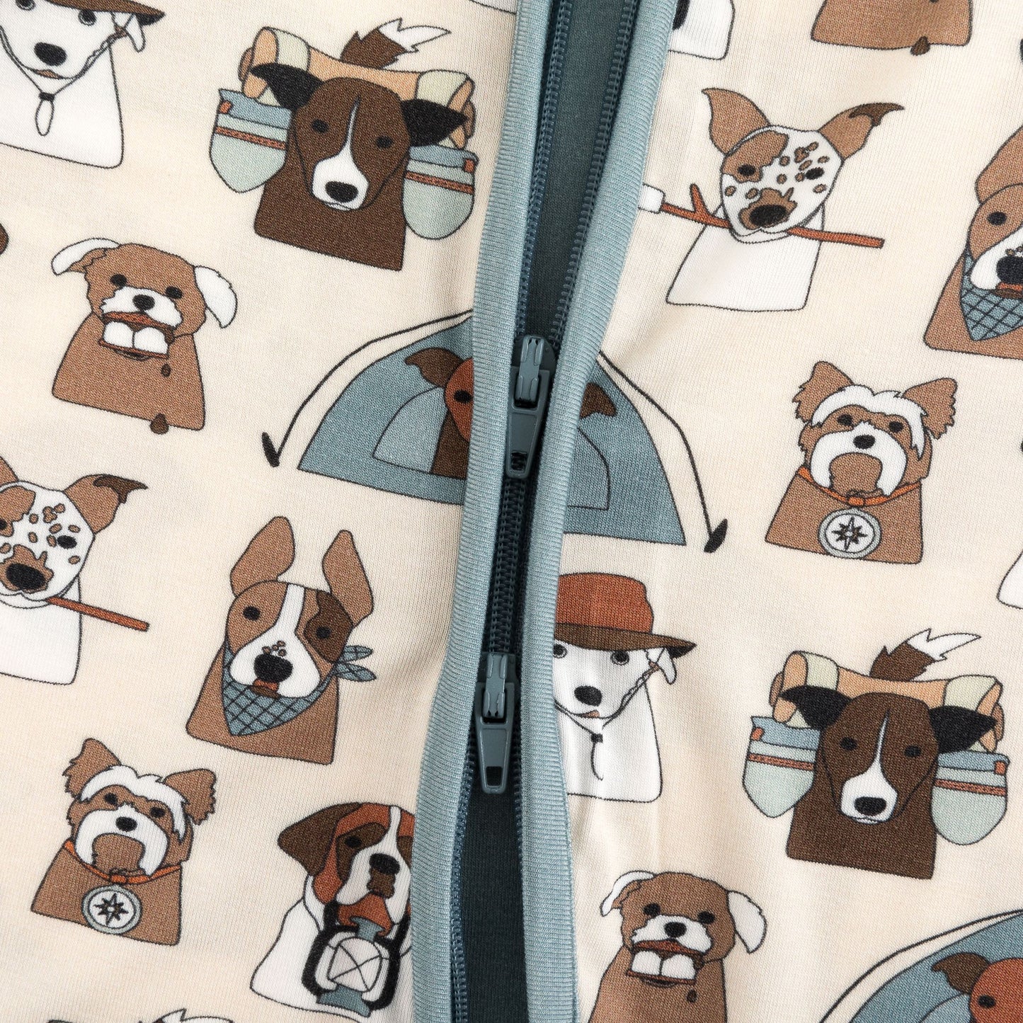 Camp Paws (Romper) - Blue