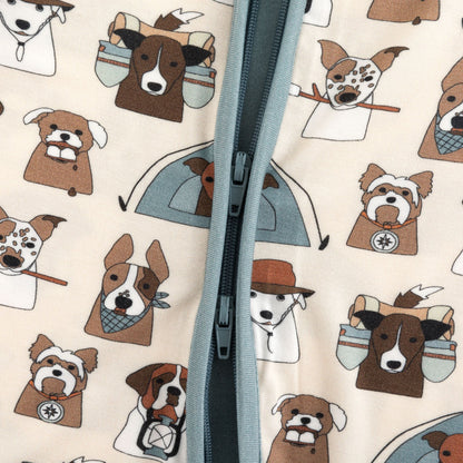 Camp Paws (Romper) - Blue