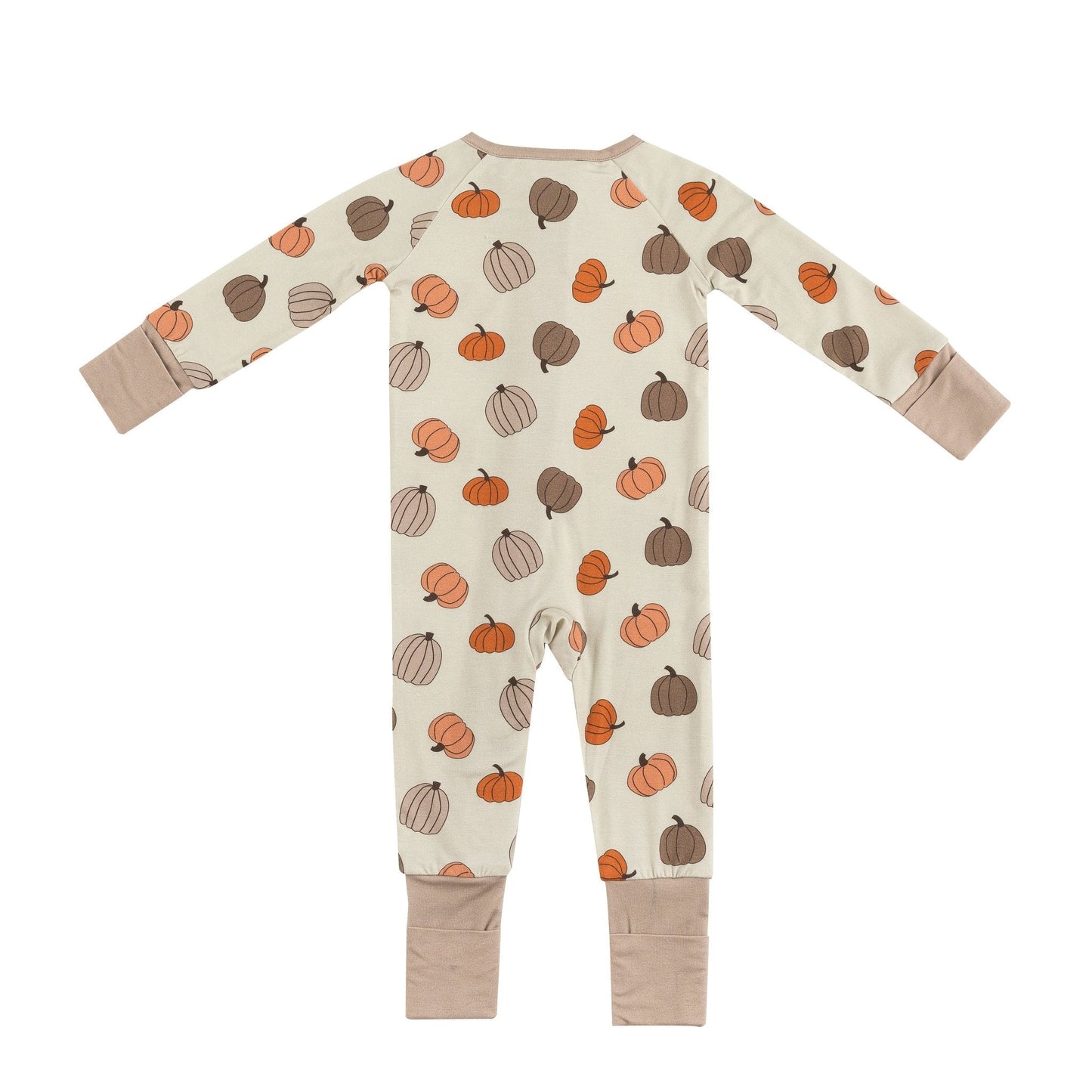 Pumpkins Beige (Convertible Zip Footies)