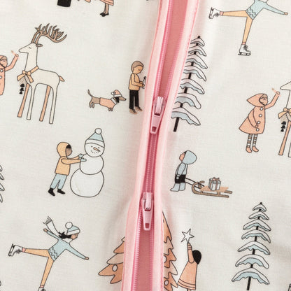 Snow Day Pink (Convertible Zip Footies)