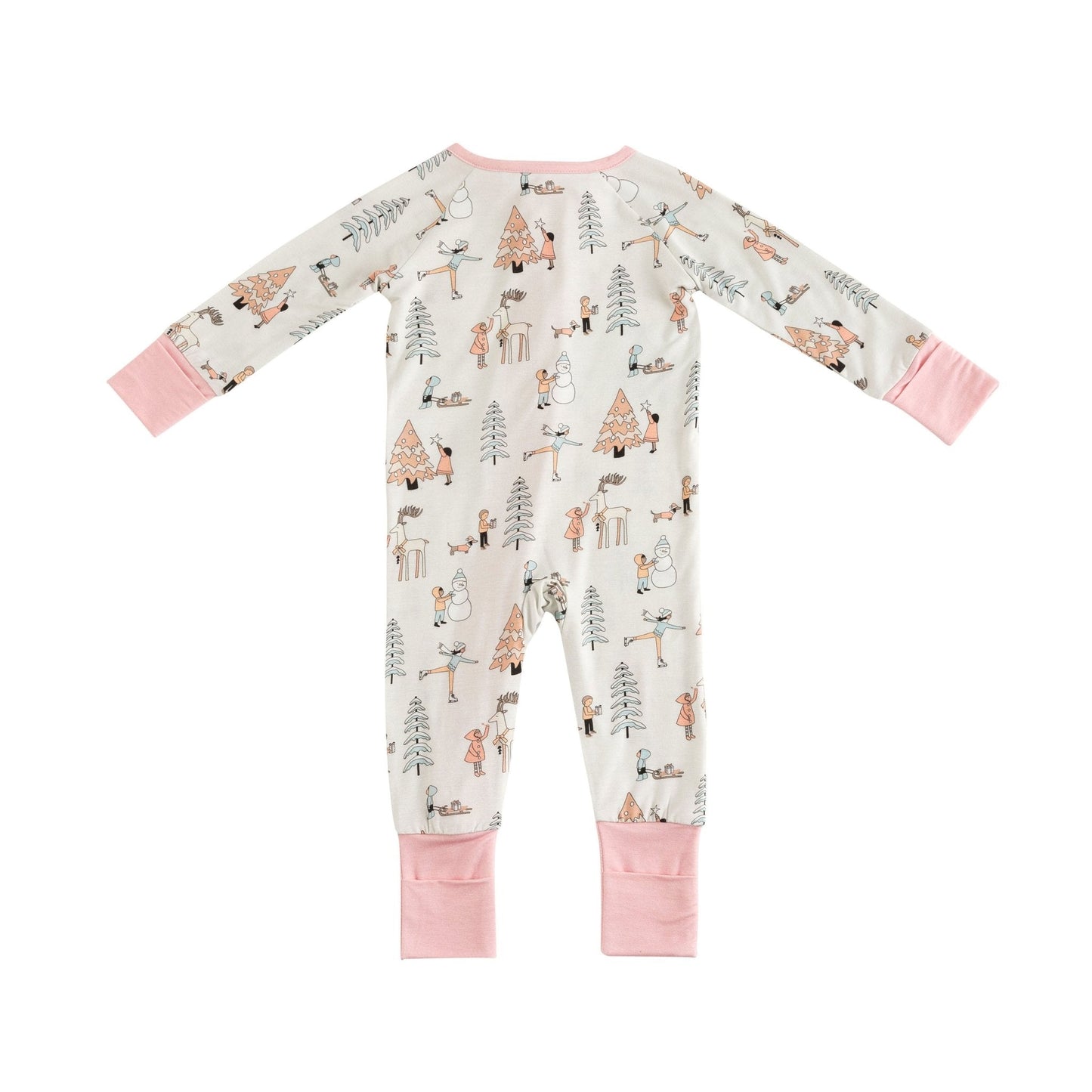 Snow Day Pink (Convertible Zip Footies)