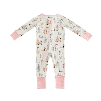 Snow Day Pink (Convertible Zip Footies)